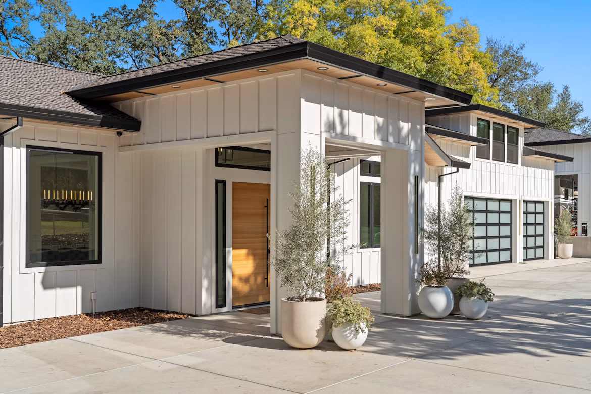 Modern custom home built by Ironwood Construction Group